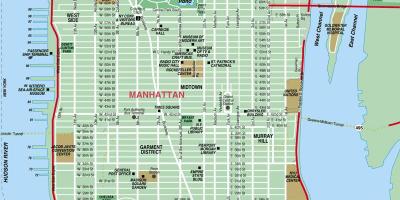مین ہٹن کی سڑکوں کے نقشے