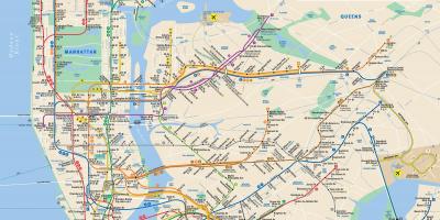 میٹرو کا نقشہ مین ہیٹن نیو یارک