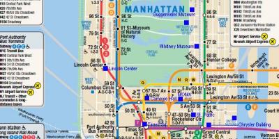 مین ہٹن ریل کا نقشہ