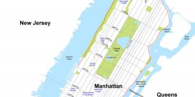 نقشہ مین ہٹن کے جزیرہ ، نیویارک